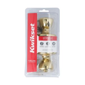 ENTRY KNOB GRADE 3 LEFT PB STEEL KWIKSET ENTRY KNOB GRADE 3 LEFT PB STEEL KWIKSET